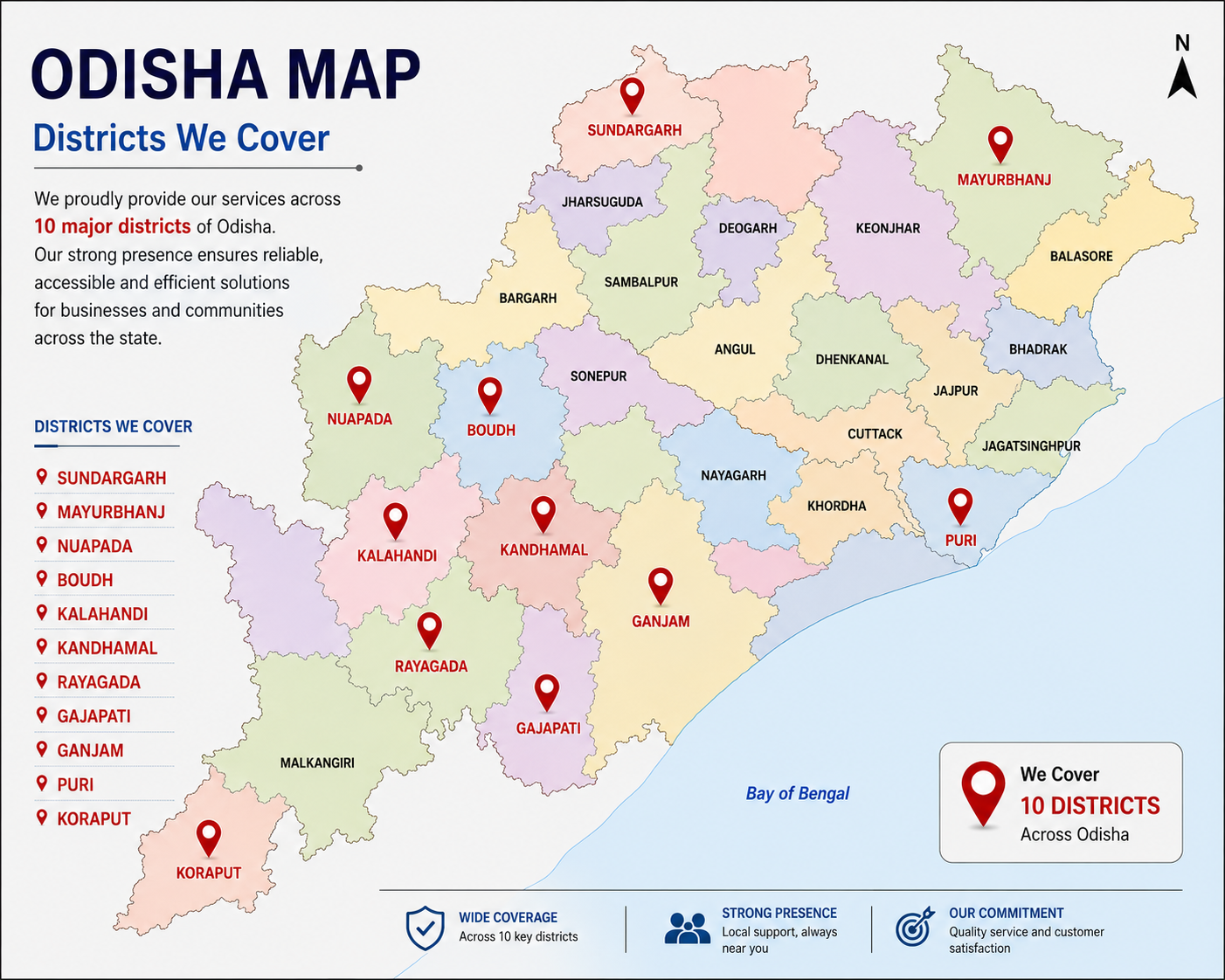 Odisha District Coverage Map